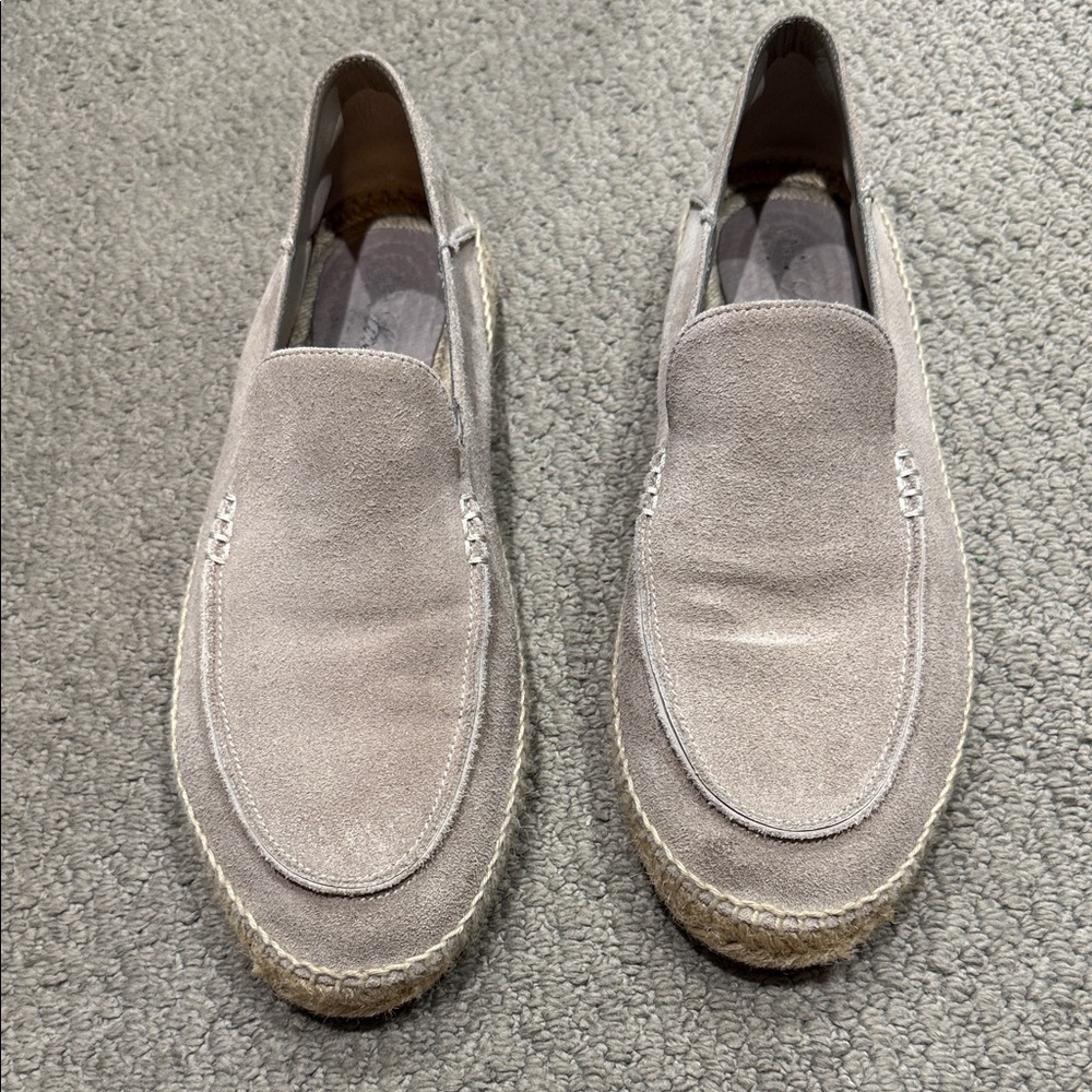 Loro Piana Men's Suede Slip-On Loafers - Light Gray